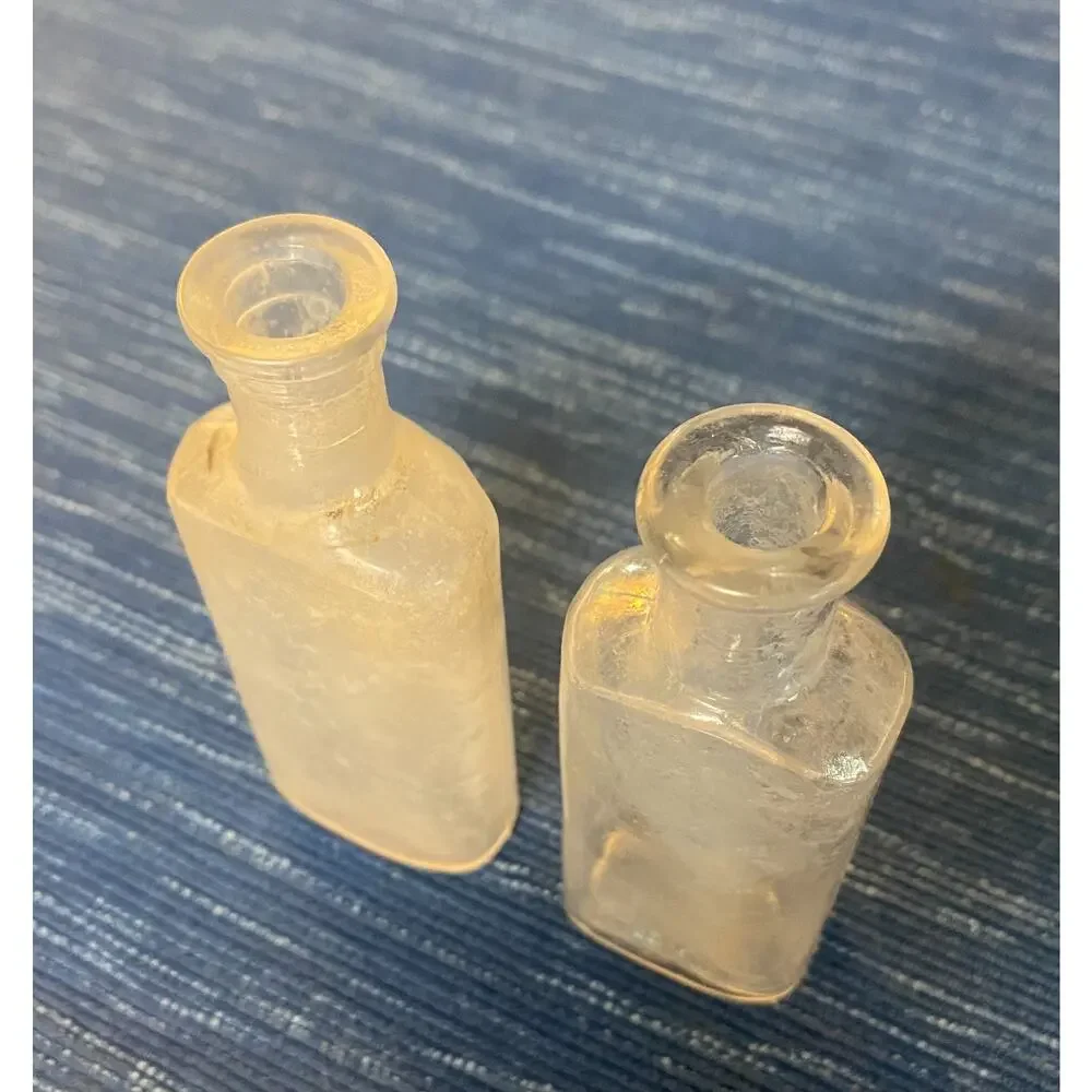 VTG Pair Hughes The Druggist Bakersfield California Bottle Pharmacy Medicine F